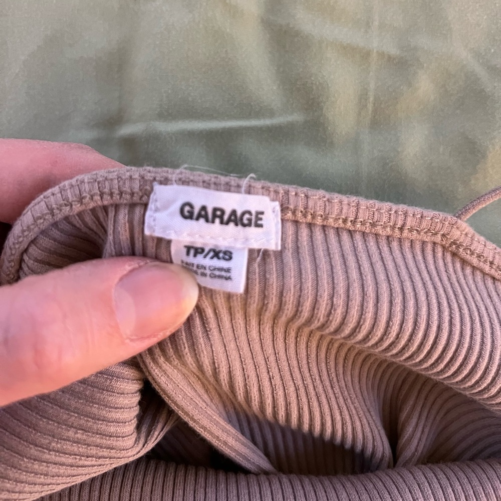 Garage Cropped Ribbed Tank - Picture 2 of 2